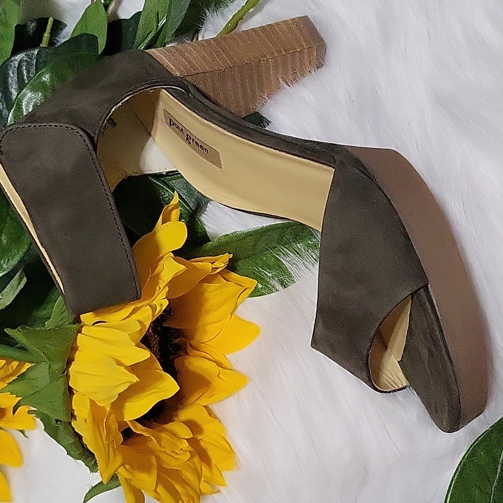 Paul Green Olive Nubek Sandals